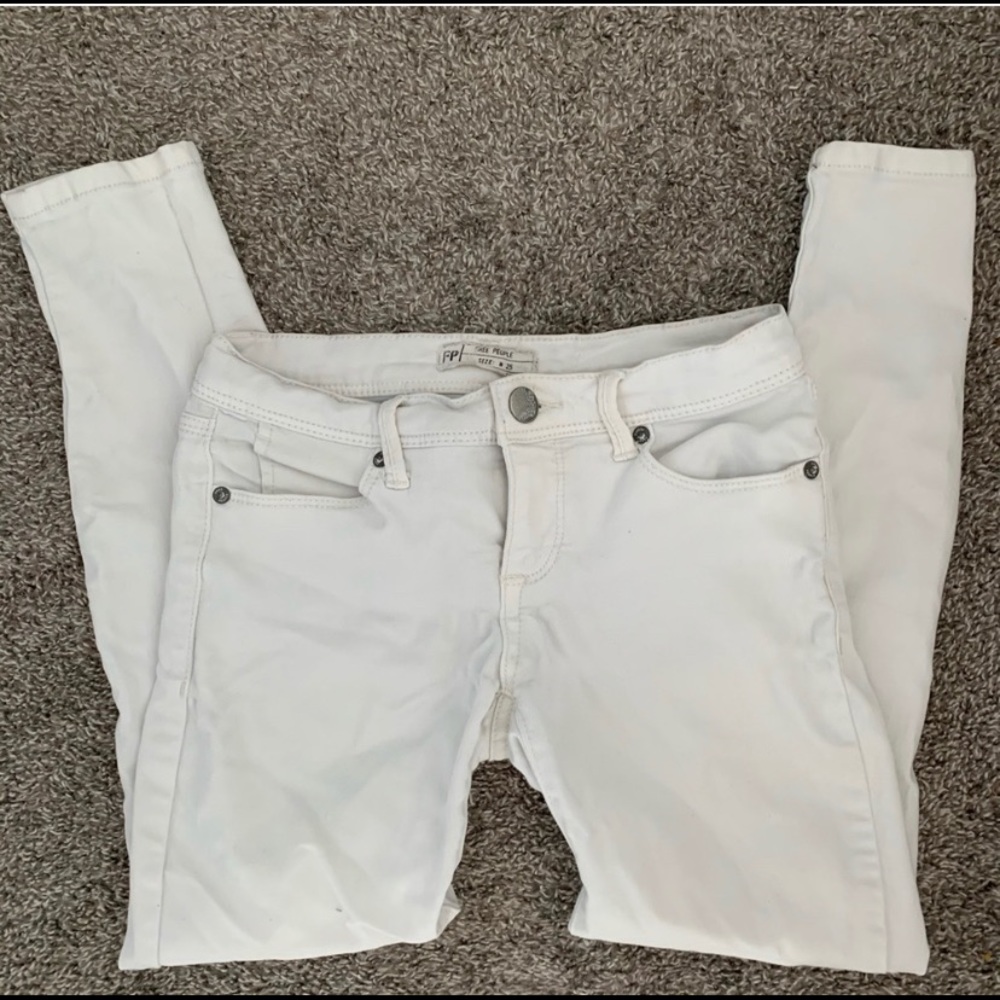 Free People White Jeans